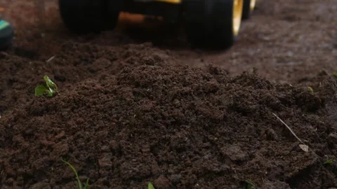 A little boy hands playing in the dirt Stock Footage 316923396