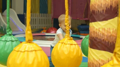 A little boy having fun on the playground Stock Footage 56161320