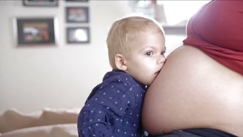 Little boy is hugging mummy Stock Video Pond5