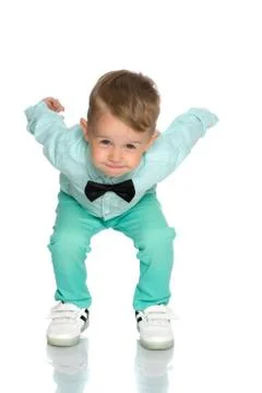Little boy jumping Stock Photos
