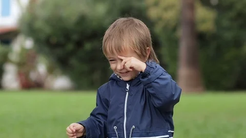 The little boy laughs joyfully Stock Footage 121754121