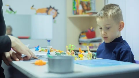 Little boy learning and playing on quarantine 2 Stock Footage 127328471