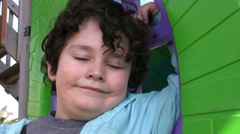 Little boy in playground Video stock 22699581