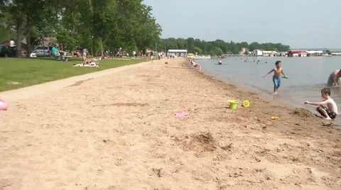 Little Boy Playing at the Beach Time-lapse Stock Footage 66064009
