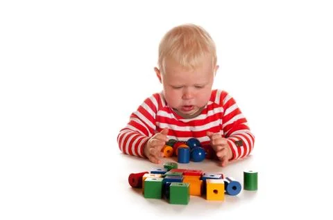 Little boy is playing Fotos Stock