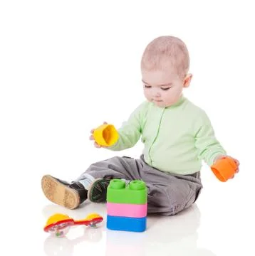 Little boy playing Stock Photos