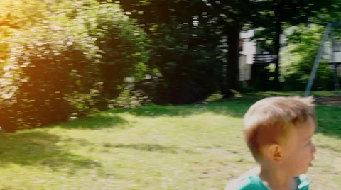 Little Boy Playing on Playground Stock Footage 52384796