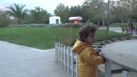 Little boy is playing on the playground Stock Footage 82484766
