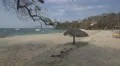 Little boy in red and white clothes running on the beach in Panama 4k or 4k+ Resolution