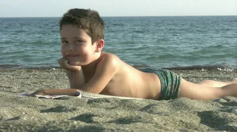 Little boy relaxion Stock Footage 11290830