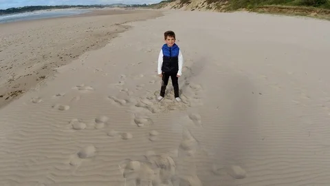 Little boy running to the camera Stock Footage 110912277