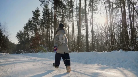 Little boy runs away from the camera Stock Footage 101417105
