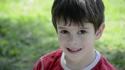 Little boy is smiling Stock Footage 47612673