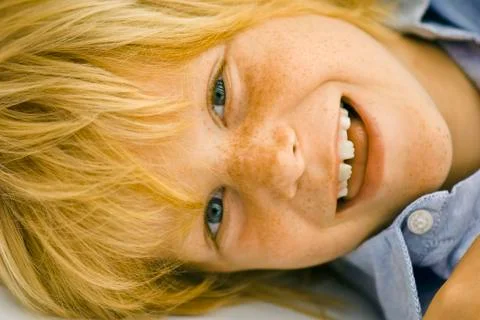Little boy smiling, portrait Stock Photos