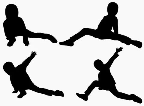 Little boy like a spiderman Illustrazione stock
