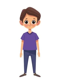 Little boy standing Stock Illustration