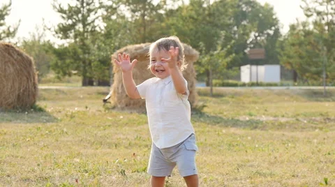 Little boy in sunlight Stock Footage 65710765