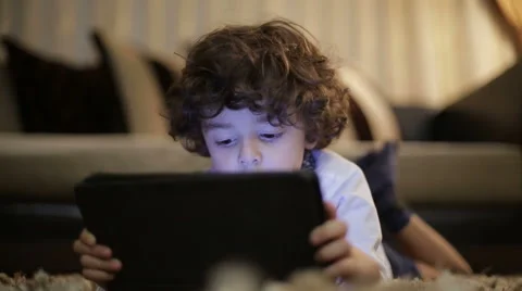 Little boy with tablet pc Stock Footage 44442464