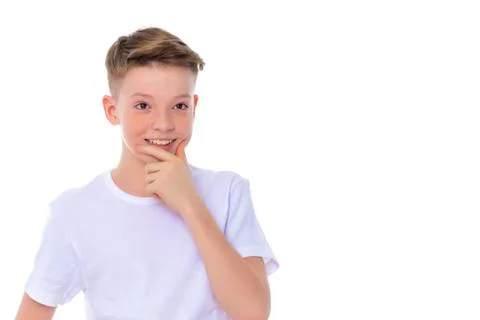 The little boy is thinking. Stock Photos