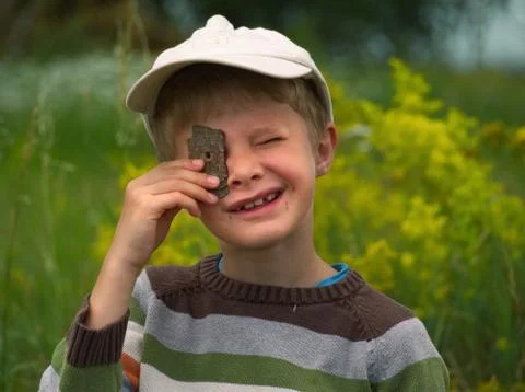 Little boy on a trip Stock Photos