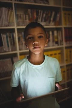 Little boy using a tablet 写真素材