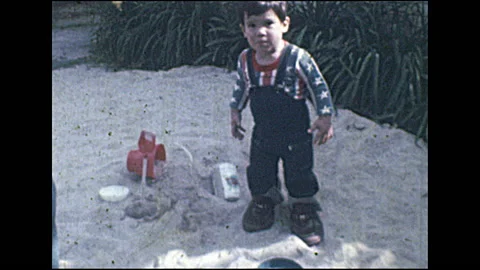 Little Boy Wearing Fathers Shoes Stock Video Pond5