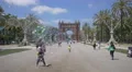 Little boys running after soap bubbles in the park, Barcelona 4k or 4k+ Resolution