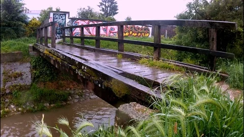 Little bridge Video stock 108860378