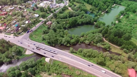 Little Bridge In Town Stock Footage 76102469