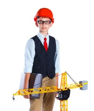 Little builder boy. 写真素材