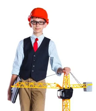 Little builder boy. 写真素材