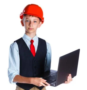 Little builder boy. 写真素材