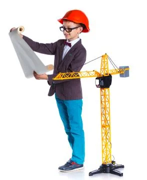 Little builder boy. 写真素材