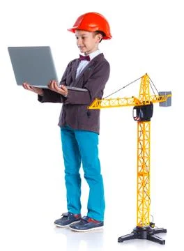 Little builder boy. Stock-Fotos