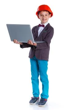 Little builder boy. Stock-Fotos