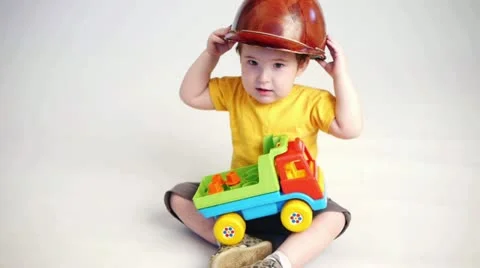 Little builder Stock Footage 20634564
