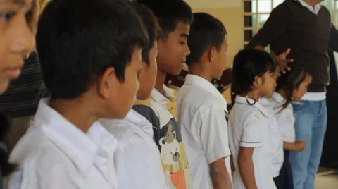 Little Cambodian Orphans Stock Footage 32270044