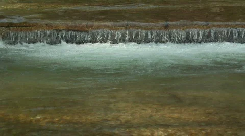 Little cascade front view Stock Footage 393072