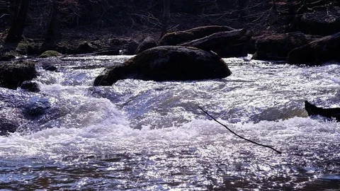 Little cascade at the river aist 库存影片 126952150