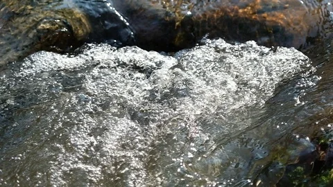 Little cascade at the river aist 库存影片 126952546