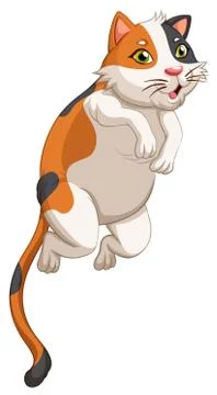 Little cat jumping up Stock Illustration