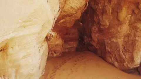 Little cave in desert Stock Footage 281168364