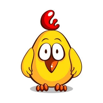 Little Chicken On White Stock-Illustration