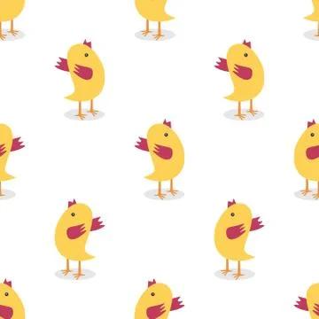 Little chickens seamless pattern Stock Illustration