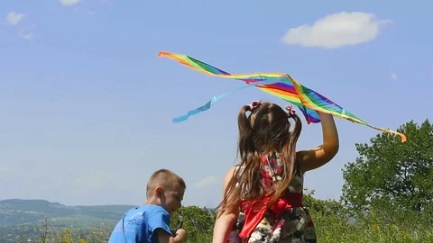 Little Child Girl and Boy Enjoy Walking ... | Stock Video