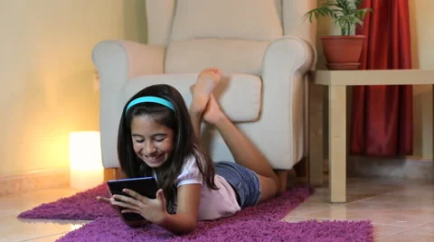 Little Child Using A Tablet PC Stock Footage 43053643