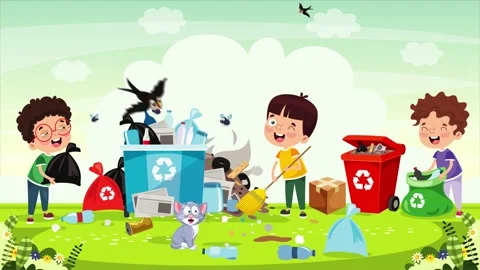 Kids Recycling Stock Footage ~ Royalty Free Stock Videos | Pond5