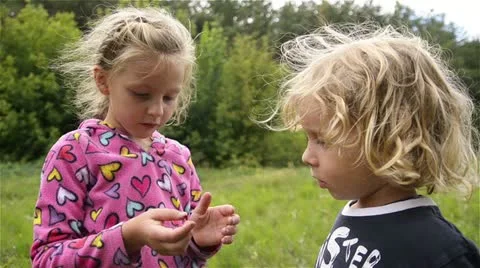 Little children Stock Footage 21246579