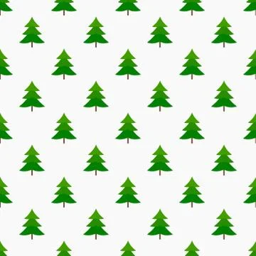 Little Christmas trees seamless pattern. Wrapping paper design. Stock Illustration