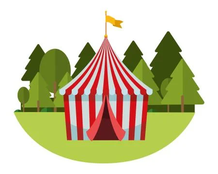 Little circus in the forest Stockillustratie